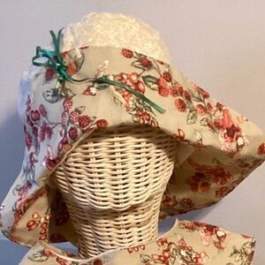 20” Fun Fairy Toddler Child Sun Easter hat Mary B Cicely 100% Cotton Orange Tan